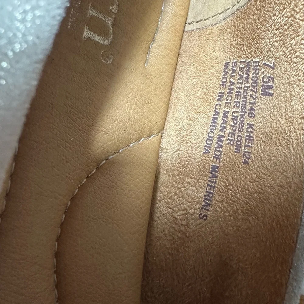 Born Metallic Beige Flower Ballet Flats